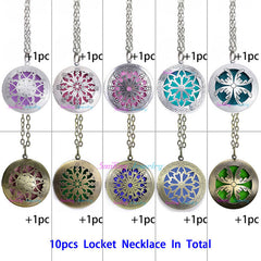 Chain Pads Round Antique Vintage Aromatherapy Lockets