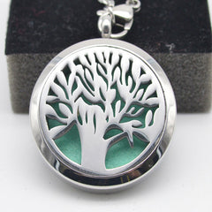 Essential Oil Diffuser Perfume Locket with Chain 30mm Stainless Steel