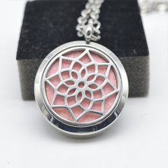 Essential Oil Diffuser Perfume Locket with Chain 30mm Stainless Steel