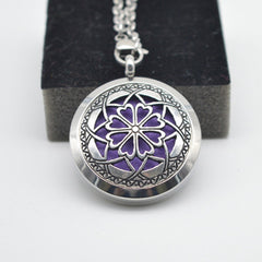 Essential Oil Diffuser Perfume Locket with Chain 30mm Stainless Steel