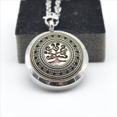 Essential Oil Diffuser Perfume Locket with Chain 30mm Stainless Steel