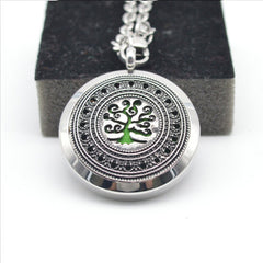 Essential Oil Diffuser Perfume Locket with Chain 30mm Stainless Steel