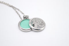 Essential Oil Diffuser Perfume Locket with Chain 30mm Stainless Steel