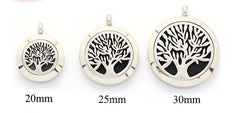 Life tree magnetic 316L stainless steel aromatherapy lockets